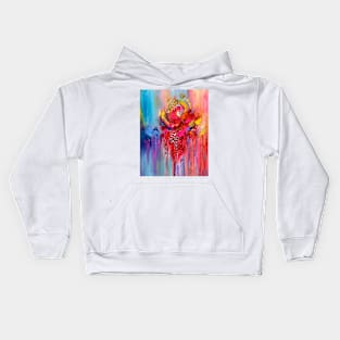 Colorful Abstract Painting Design (“To Be Honest” by Jamille Art) Kids Hoodie